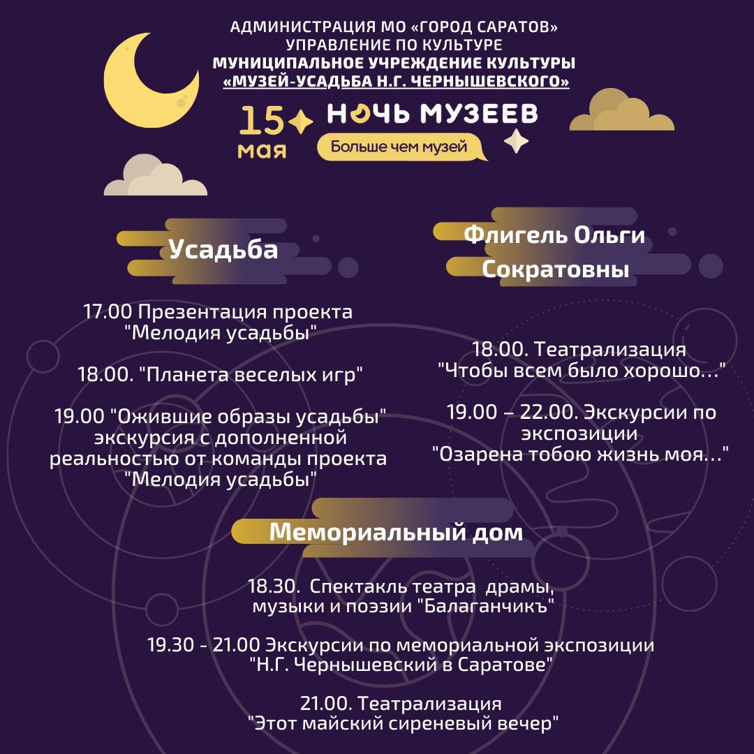 Ночь музеев план мероприятий